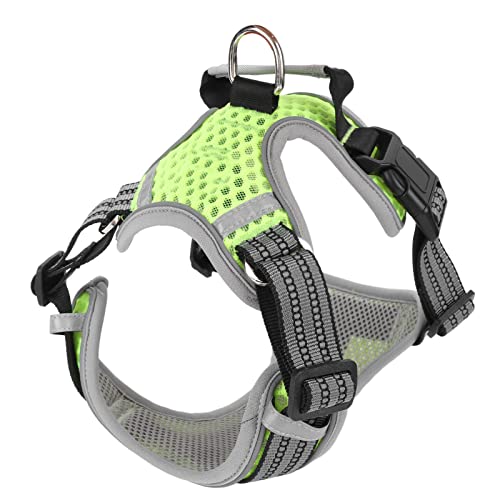 Pongnas Hundegurt, Easy Walk Hundegurt Puppy -Gurt Atmungsablee Weiche Haustierhundweste mit Leinen Reflektierende Haustier Walkness für Kleine Bis Große Hunde, die Laufen Laufen (M) von Pongnas