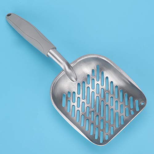 Pongnas Katzenstrauder -Schaufel, Katzenkacke Schaufel Edelstahl -Stahl -Katzentoilette mit Katzenstreu Scoop Katzenstreu Scoop für Katzenstreu Scoop (Gray) von Pongnas
