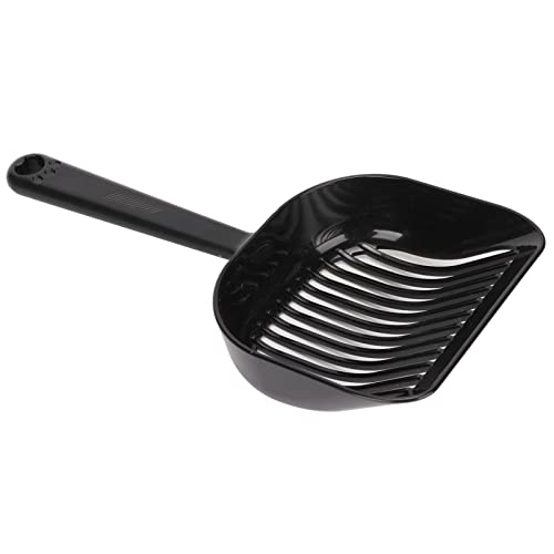 Pongnas Katzenstreu -Schaufel, Pooper Schaufel Kitty Wurf Scoop mit Ergonomischem Griff 5mm Abstandsfilterdesign Katzenkingschaufel für Katzenstreubox, 10.2x4.6x1.4in (Schwarzer regulärer Stil) von Pongnas