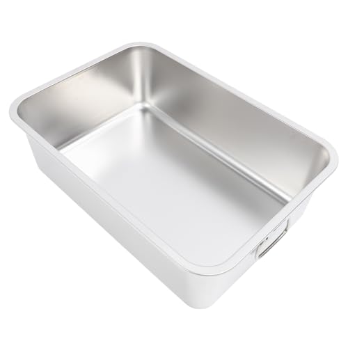 Pongnas Katzentoilette aus Edelstahl, Langlebiges und Rostbeständiges Material, Hohe Seiten für Viel Platz, Leicht zu Reinigen und Geruchlos, Glattere, Antihaftbeschichtete Oberfläche Pongnas Katzentoilette aus Edelstahl, Langlebiges und Rostbeständiges Material, Hohe Seiten für Viel Platz, Leicht zu Reinigen und Geruchlos, Glattere, Antihaftbeschichtete Oberfläche von Pongnas