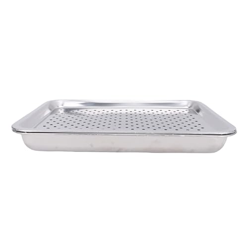 Pongnas Kühlmatte für Hunde, Edelstahl Haustier Kühlbett Kleine Haustiermattenschale mit Atmungsaktiven Abgerundeten Löchern für Hasen Kaninchenkatze Hunde 40 X 30 cm von Pongnas