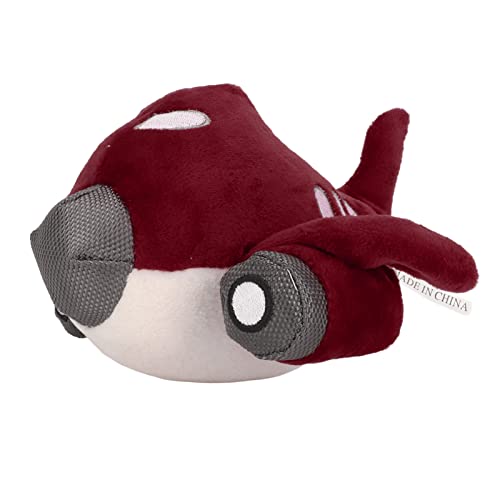 Plüsch-Quietschspielzeug für Hunde, Interaktives Plüsch-Kauspielzeug für Welpen, Reißfeste Zähne, Schleifen in Flugzeugform für den Innenbereich (Purple) von Pongnas