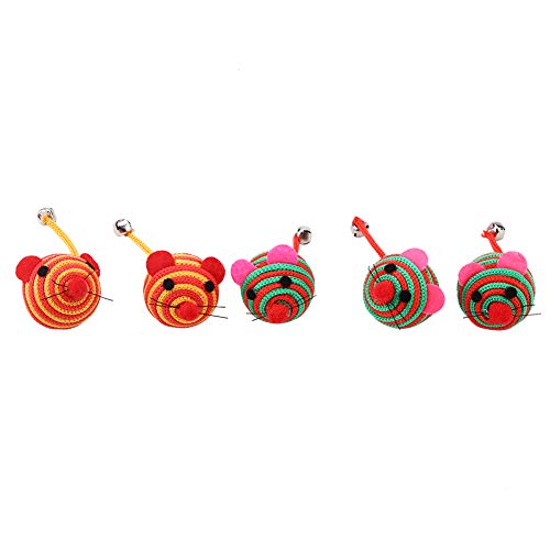 Zahnen Spielzeuge für Kätzchen, Interaktiver Katzenball -Spielzeugball -Spielzeugballe Chalt Rattenkätzchen Spielzeug Ball 5pcs Pet Supply Cat Dog Kautentülung Spaß Spielzeug für Kleine Hunde Welpen Zahnen Spielzeuge für Kätzchen, Interaktiver Katzenball -Spielzeugball -Spielzeugballe Chalt Rattenkätzchen Spielzeug Ball 5pcs Pet Supply Cat Dog Kautentülung Spaß Spielzeug für Kleine Hunde Welpen von Pongnas