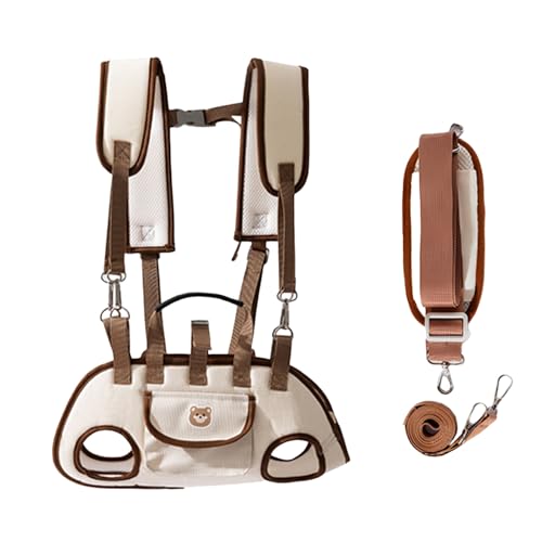 Atmungsaktiver Katzenrucksack mit integrierter Leine für Reisen Outdoor Abenteuer Wanderungen (A, L) von Poo4kark