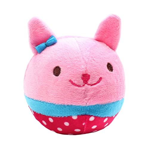 Colorful Outdoor Welpe quietschendes Plüsch-Hundespielzeug, Tasche, Kleiner Plüsch-Welpe, Kauspielzeug, Loses und quietschendes Hundespielzeug, süßes Plüsch-Haustierspielzeug (Pink, One Size) von Poo4kark
