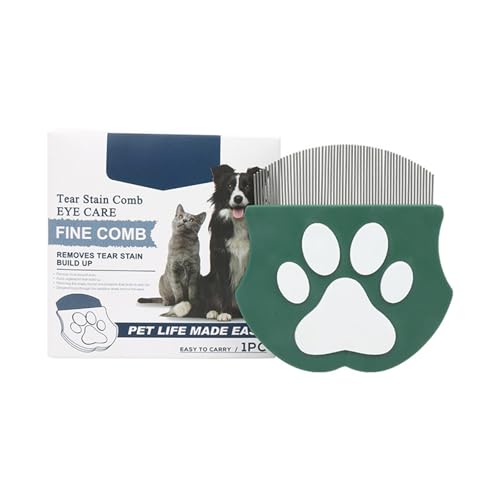 Effektiver Flohkamm für Haustiere, langlebiges Pflegewerkzeug Kunststoff Metall, ideal für Dickes Fell von Katzen Hunden, geeignet für den Innenbereich (A, A) von Poo4kark