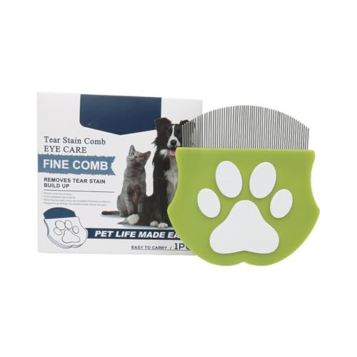 Effektiver Flohkamm für Haustiere, langlebiges Pflegewerkzeug Kunststoff Metall, ideal für Dickes Fell von Katzen Hunden, geeignet für den Innenbereich (B, A) von Poo4kark