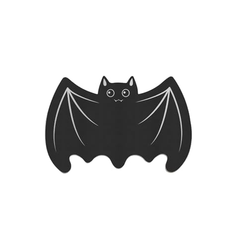 Futter- Wassermatte Katzenfuttermatte, Futtermatte, rutschfest, fleckenabweisend, schnelltrocknend, Boden-Mahlzeitmatte, Futternapfmatte, Halloween (Black, 60cm) von Poo4kark