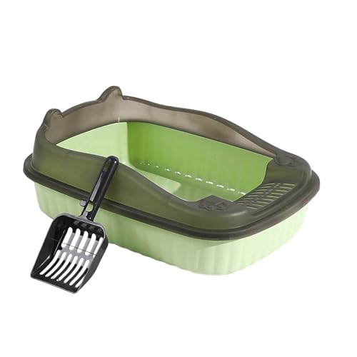 Geschlossene Katzentoilette mit Geruchsverschluss Sichtschutzhaube für Wohnungskatzen (Green, 36.5X29X15.5CM) von Poo4kark