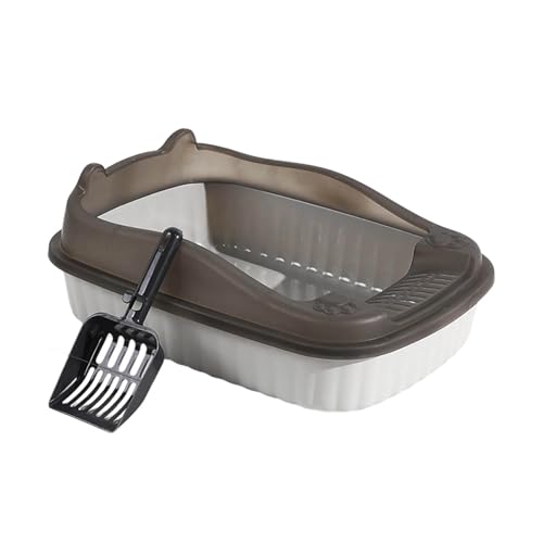 Geschlossene Katzentoilette mit Geruchsverschluss Sichtschutzhaube für Wohnungskatzen (Light Gray, 36.5X29X15.5CM) von Poo4kark
