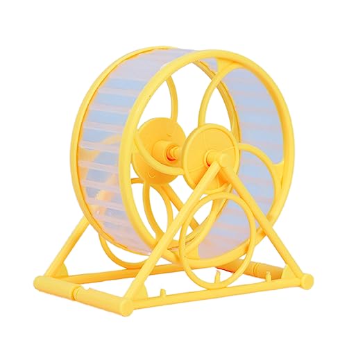 Poo4kark Hamster-übungsräder, Training, Indoor-sportspielzeug, Hamster-laufräder für Hamster, rennmäuse, mäuse oder andere kleine Tiere zubehör für hamsterkäfig (Yellow, One Size) von Poo4kark