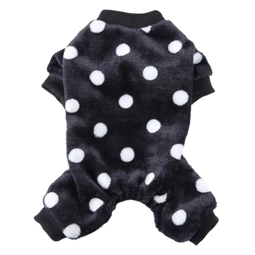 Haustier Kleidung für kleine Hunde, Bequeme Pyjamas, langlebige Haustier Bekleidung, vielseitige Nutzung drinnen draußen, stylische Hundemode für (Black, S码) von Poo4kark