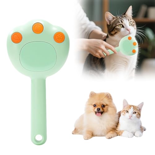 Hochwertige Haustierpflege Bürste für Katze Hund – Vielseitiges Spray Kamm für Massage Reinigung – TPR Material – Ideal für Indoor Nutzung (Green, 17x8.5cm) von Poo4kark