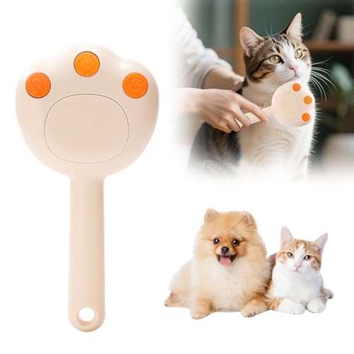 Hochwertige Haustierpflege Bürste für Katze Hund – Vielseitiges Spray Kamm für Massage Reinigung – TPR Material – Ideal für Indoor Nutzung (Yellow, 17x8.5cm) von Poo4kark
