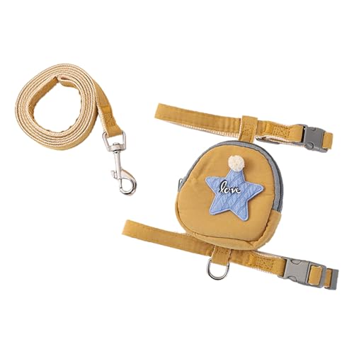 Hochwertiges Brustgeschirr für Hunde Katzen, sicheres Robustes Design, ideal für Outdoor-Aktivitäten, bequem einstellbar (Yellow, L) von Poo4kark