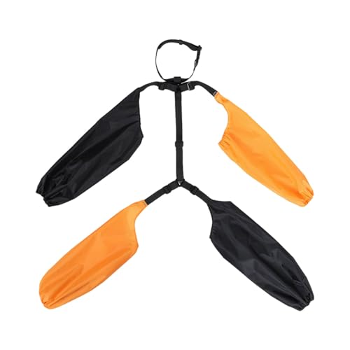 Hundeschuhe Verstellbare Stiefel Mit Rutschfester Sohle Schmutzabweisende Beinlinge Für Winter Outdoor Aktivitäten (Orange, One Size) von Poo4kark