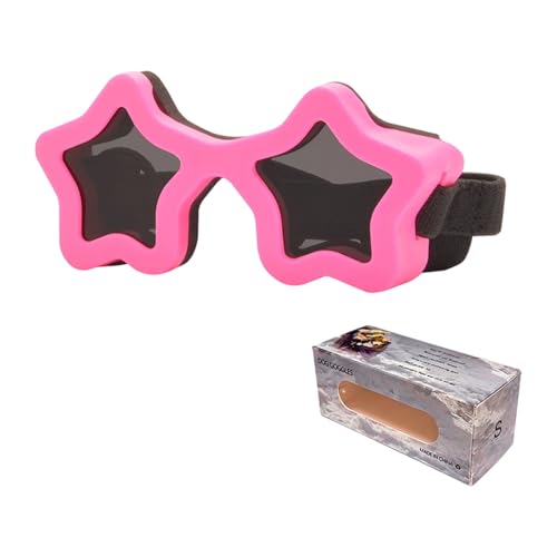 Katzen-Sonnenbrille, Sonnenbrille mit verstellbaren Riemen Sonnenbrillenauge, geeignet für Katzen zum Autofahren/für Outdoor-Aktivitäten (10.5x5cm) von Poo4kark