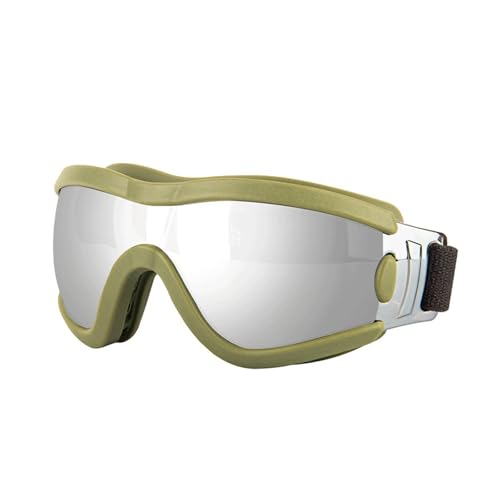Katzen-Sonnenbrille, Sonnenbrille mit verstellbaren Riemen Sonnenbrillenauge, geeignet für Katzen zum Autofahren/für Outdoor-Aktivitäten (Army Green-A, 12.5x5cm) von Poo4kark