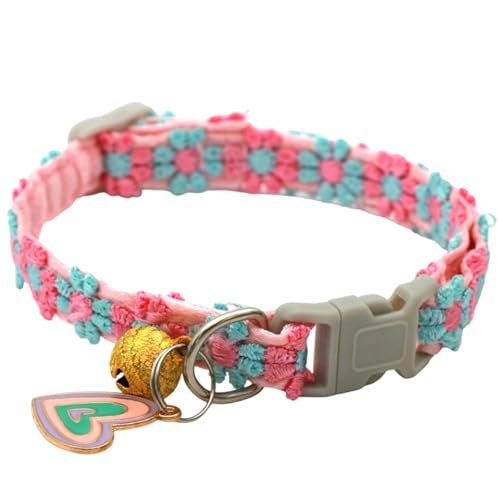 Katzenhalsband mit Abreißverschluss Anhänger, verstellbare Halsbänder für kleine Katzen, Party, Halsband, Katzenhalsring (D, A) von Poo4kark