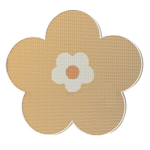 Katzenkratzbrett mit eingebautem Geräuschball, TPR-Material, robuste Kratzfläche für Katzen zur Wandmontage, ideal für Spiel Krallenpflege im Innenbereich (B, 40X40X2CM) von Poo4kark