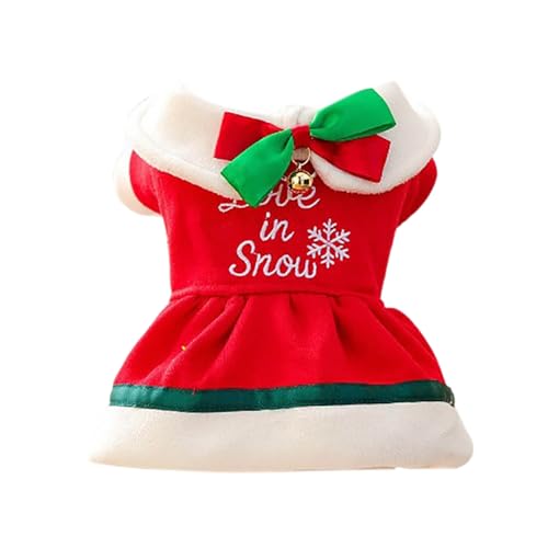 Kleid mit Schleife & Festliches/Katzen-Outfit für den Urlaub (Watermelon Red, XS) von Poo4kark
