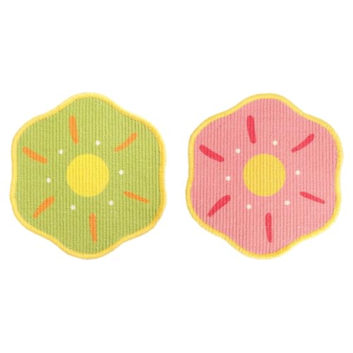 Kratzmatte Katze Für Wände, Sofas, Schränke, Türen, Taschenei-Form Sisal Teppich Katzen Kratzteppich Katzenkratzmatte Scratching Mat Wand (2A, 40CM) von Poo4kark
