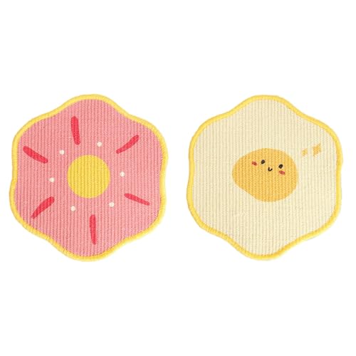 Kratzmatte Katze Für Wände, Sofas, Schränke, Türen, Taschenei-Form Sisal Teppich Katzen Kratzteppich Katzenkratzmatte Scratching Mat Wand (2B, 40CM) von Poo4kark