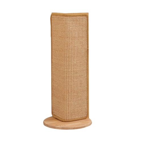 Natürlicher Sisal-Katzenkratzbaum Eckpfosten Wand- Sofakantenschutz Kratzpad für Haustiere (Yellow, 52x23cm) von Poo4kark