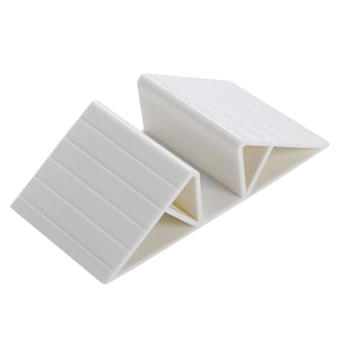 Poo4kark Absperrfüße für Tiere – Stabilisatoren für Türen Zaunbodenhalter | Langlebige Stützbeine für Holztüren Spitzenhalter für Lautsprecher (White, 12x6.4x2cm) von Poo4kark