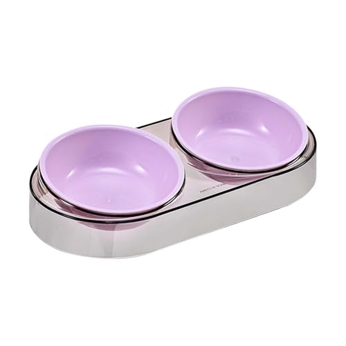 Poo4kark Beauty Stilvoller transparenter Doppelnapf für Haustiere, Futternapf für Katzen Hunde, Wassernapf, Material, hochwertiges Aussehen, Futternapf mit Doppelgitter (C, 30.00) von Poo4kark