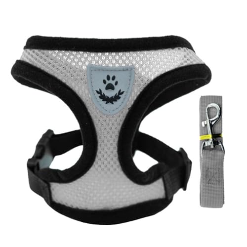 Poo4kark Brustgurt Kordelzug für Katzenspaziergänge, verstellbares Set weichem Netzstoff für Katzen, Kordelzug Brustgurt, geeignet für kleine Katzen Welpen, mittelgroße Katzenweste (B, S) von Poo4kark