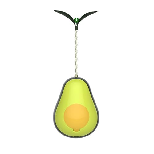 Poo4kark Cute Pet Interaktives Katzenspielzeug für Hauskatzen -/Katzenspielzeug/Welpenspielzeug mit Feder-Katzenspielzeugstab Katzenspender (Green, 22.4x8cm) von Poo4kark
