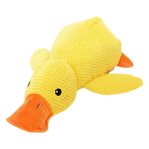 Poo4kark Der Hund Beruhigendes Enten-Quacksalber-Enten-Hundespielzeug Beruhigendes Enten-Hundespielzeug Welpenzubehör Für Kleine Katzen (Yellow, S) von Poo4kark