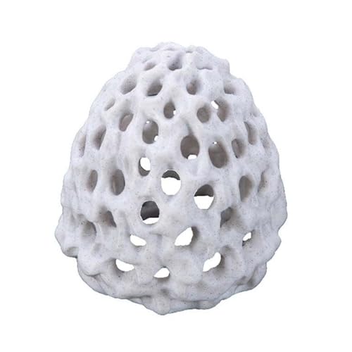 Poo4kark Dome Hide Habitat Hideout Aquarium Fish Hideout mit Saugnapf Aquarium Tunnel Aquarium Aquarium Zubehör für G (White, 8X7X7cm) von Poo4kark