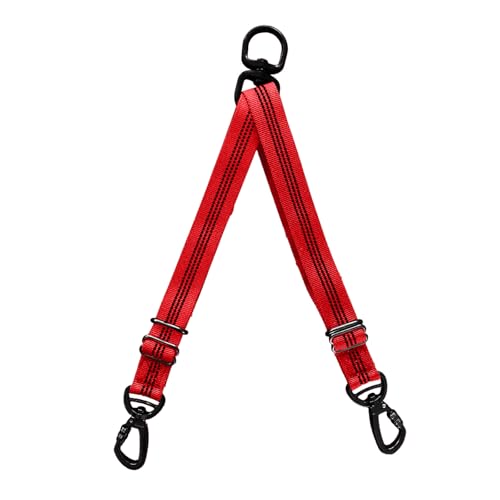 Poo4kark Doppeltes Hunde-Zugseil, verstellbare Länge, verwendet für das Training von Hunden, doppelt reflektierendes Hunde-Zugseil, Verwicklungsdesign, strapazierfähiges Nylon (Red, 13cm) von Poo4kark