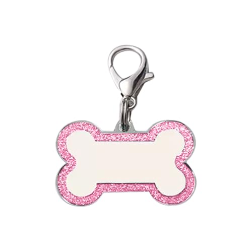 Poo4kark Erkennungsmarken für Hundemarken Katzenmarken. Hundenamensmarke mit 4 Zeilen benutzerdefiniertem Text. Tief gravierte Hundemarke. Normale Größe. Glitzer-Design. (RD2, B) von Poo4kark