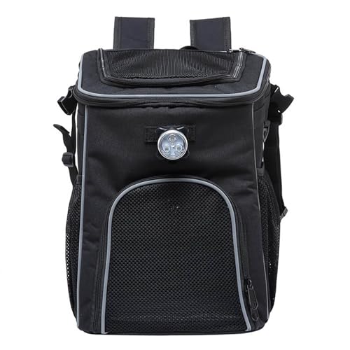 Poo4kark Faltbare Fahrrad-Haustiertasche für Katzen Hunde, leicht, langlebig, zum Aufhängen auf Reisen für Radtouren im Freien (Black, 34x34x6cm) von Poo4kark