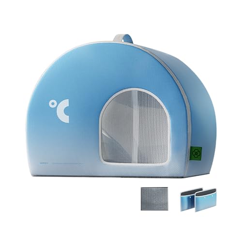 Poo4kark Faltbarer Unterschlupf für Katzen Hunde, intelligent effizient, für große Haustiere, lang anhaltender, bequemer Schlaf (B, 50cm) von Poo4kark