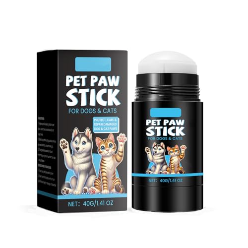 Poo4kark Feuchtigkeitsspendende Pflege für Hunde Katzen, feuchtigkeitsspendende Fußpflege für Haustiere, rissige weiche Füße (Black, 7.6cm) von Poo4kark