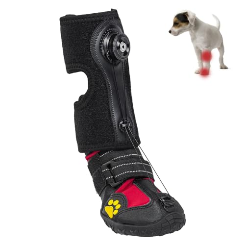 Poo4kark Fußheber mit Rolle (Keine Knöchelstütze) für Hunde. Korrigierende Hundeschuhe zum sicheren Anheben der Zehen bei Fußproblemen zur Verbesserung des Gangs bei Hunden. (Black, S) von Poo4kark