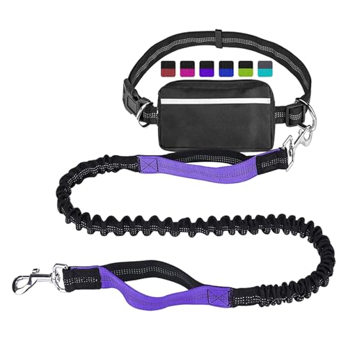 Poo4kark Haustier-Lauf-Traktions-Sportseil-Set, reflektierende Nachtlauf-Sport-Gürteltasche (B, 2.5X172CM) von Poo4kark