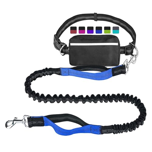 Poo4kark Haustier-Lauf-Traktions-Sportseil-Set, reflektierende Nachtlauf-Sport-Gürteltasche (C, 2.5X172CM) von Poo4kark