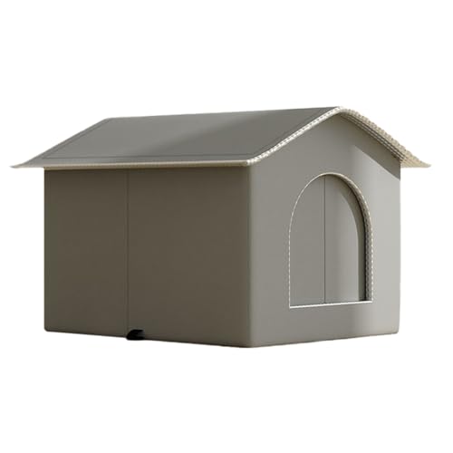 Poo4kark Haustierbetten für Katzen Hunde, Sommereis, mit großem Platz, ganzjährig, Katzenbett für den Innenbereich, Hundebett, bequem, atmungsaktiv, 1 ml (Grey, 42X42X42CM) von Poo4kark