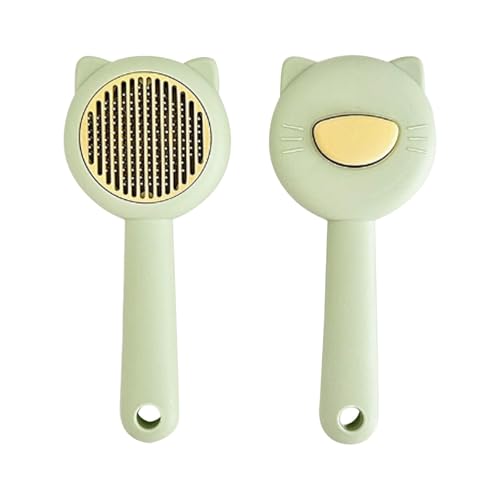 Poo4kark Haustierkamm Katze Edelstahl Nadelkamm Massage De Schwimmende Haarbürste EIN klick Haarentfernung Hund De Schwimmende Haarbürste Stylingkamm Katze Massage De Schwimmende (D, 19.5X8cm) von Poo4kark