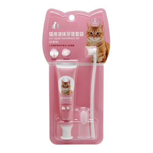 Poo4kark Haustierpflegeset für Hunde Katzen, Zahnpasta-Zahnbürsten-Set, erfrischt den Atem, reinigt die Zähne, entfernt Plaque, Mundhygieneartikel (20X12CM) von Poo4kark