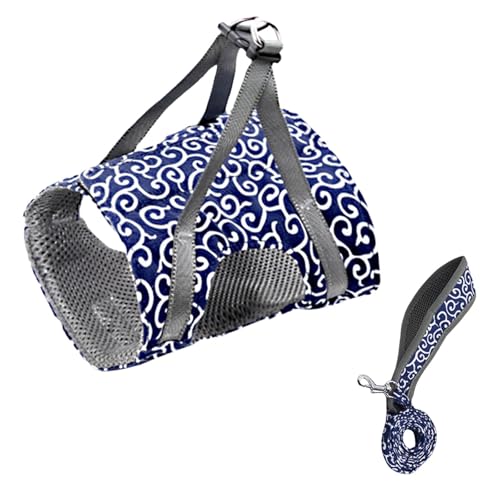 Poo4kark Hochwertiges Haustierzubehör für Hunde Katzen, langlebig, funktionales Design mit traditionellem Blumenmuster, ideal für Innen- Außenbereich (Blue, S) von Poo4kark