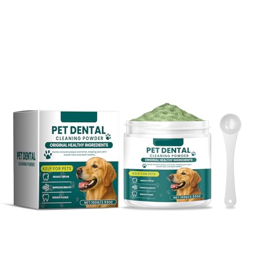 Poo4kark Hochwertiges Zahnpflegepulver für Hunde - Mundhygiene frischer Atem - TPR-Design für sicheres Spiel (Green, 6.3cm) von Poo4kark