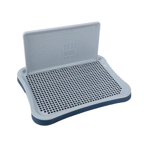 Poo4kark Home Hundetoilette, Trainingstöpfchen für Welpen, mit Schutzwandnetz, Welpenkotablage, Hundetöpfchenunterlage, geeignet für Wohnungen im Freien (Navy, 51x39.5x26cm) von Poo4kark