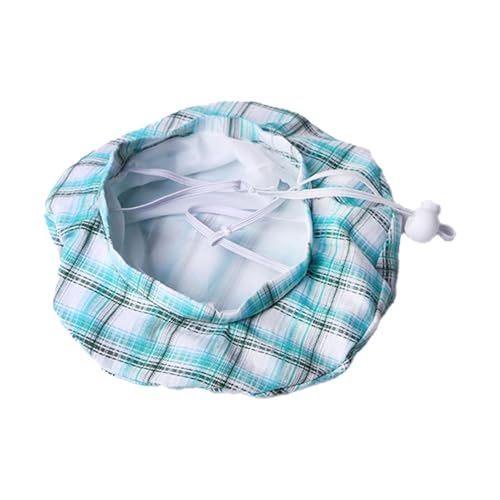 Poo4kark Hund Beret Hut Artist Cat Cap Haustier Französisch Beret Cap Stirnband mit verstellbaren Kinnriemen, Karneval Katze Haar Accessoire Requisiten für Party (Blau, ø18CM) von Poo4kark