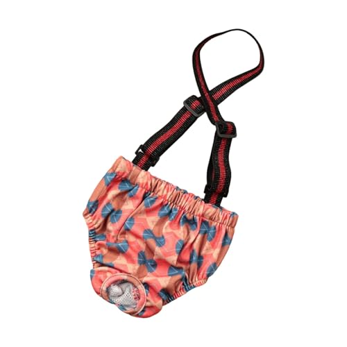 Poo4kark Hund für große Hunde, waschbare, Wiederverwendbare physiologische Haustierhosen mit exotischem geometrischem Design, verstellbares Geschirr für den Innen- Außenbereich (1-F, 33x30x1cm) von Poo4kark